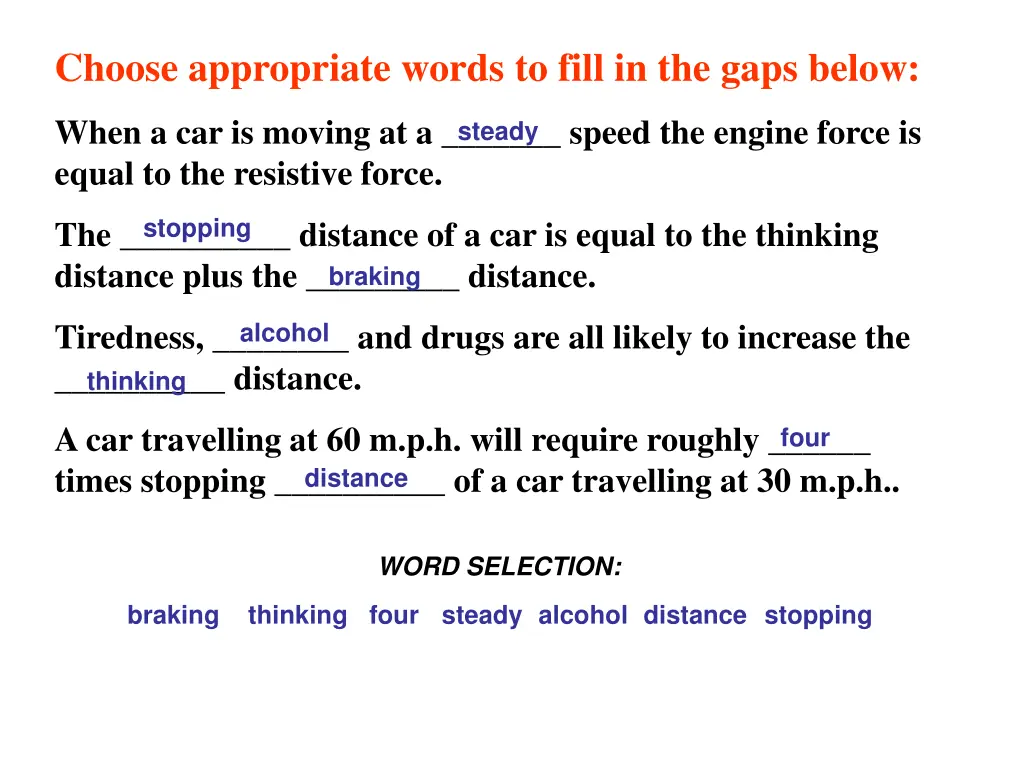 choose appropriate words to fill in the gaps below 2