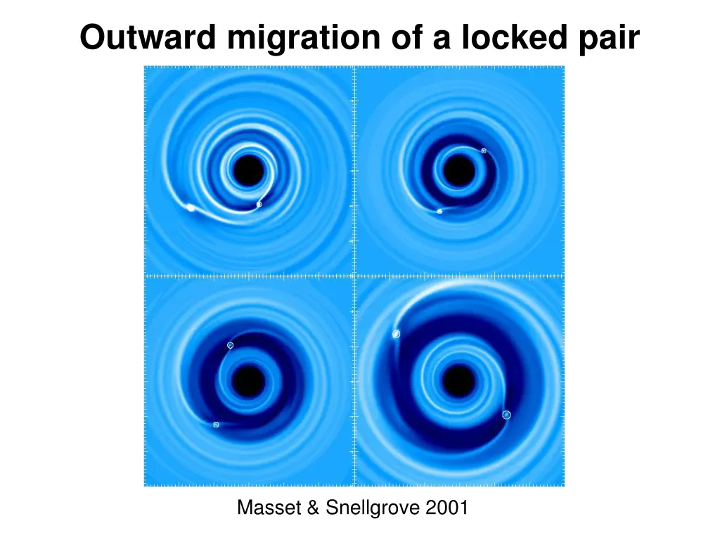 outward migration of a locked pair