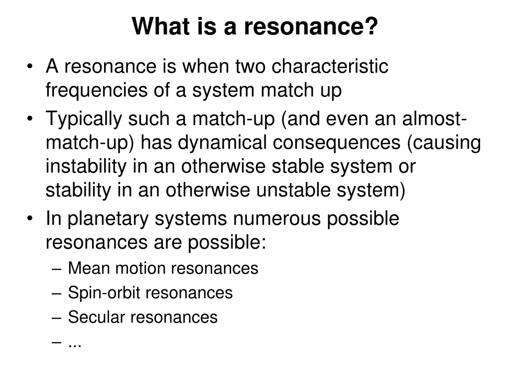 what is a resonance