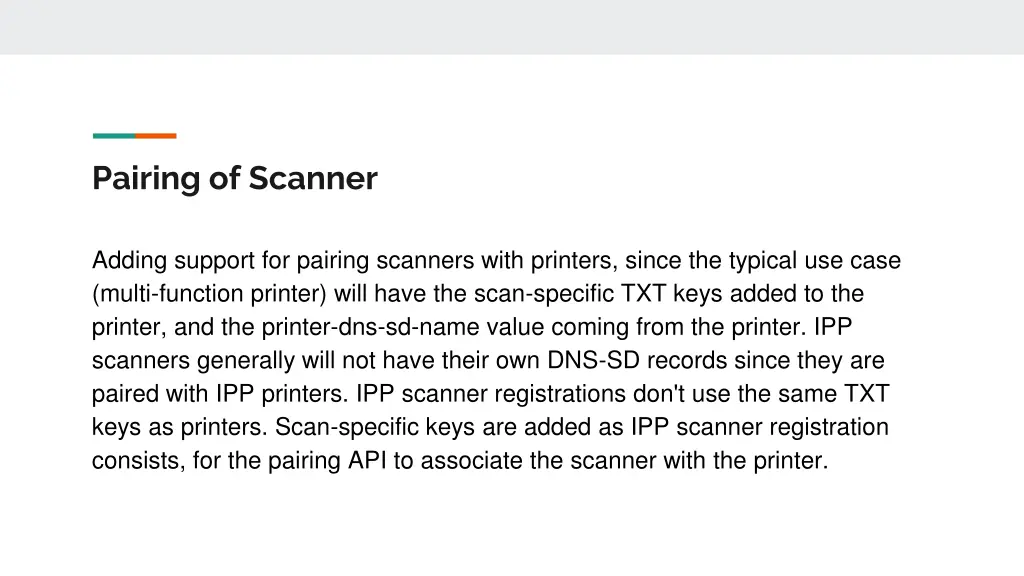 pairing of scanner