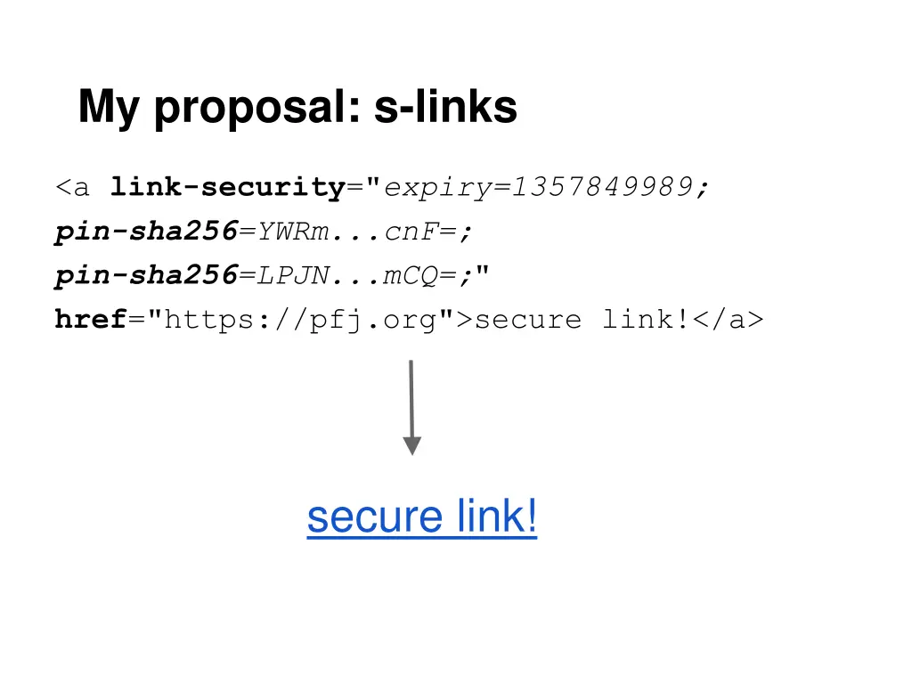 my proposal s links