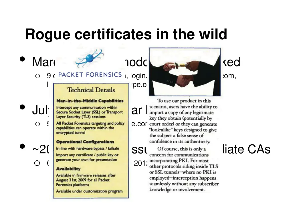 rogue certificates in the wild march 2011 comodo