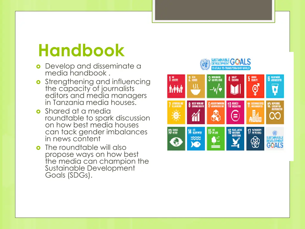 handbook develop and disseminate a media handbook