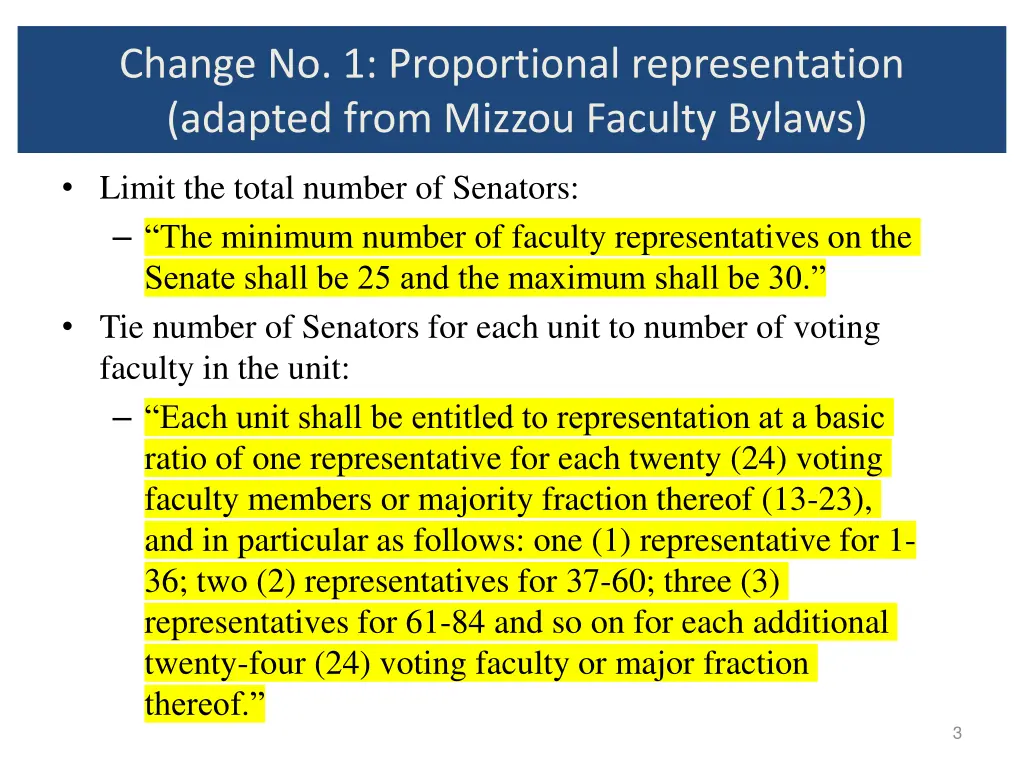 change no 1 proportional representation adapted