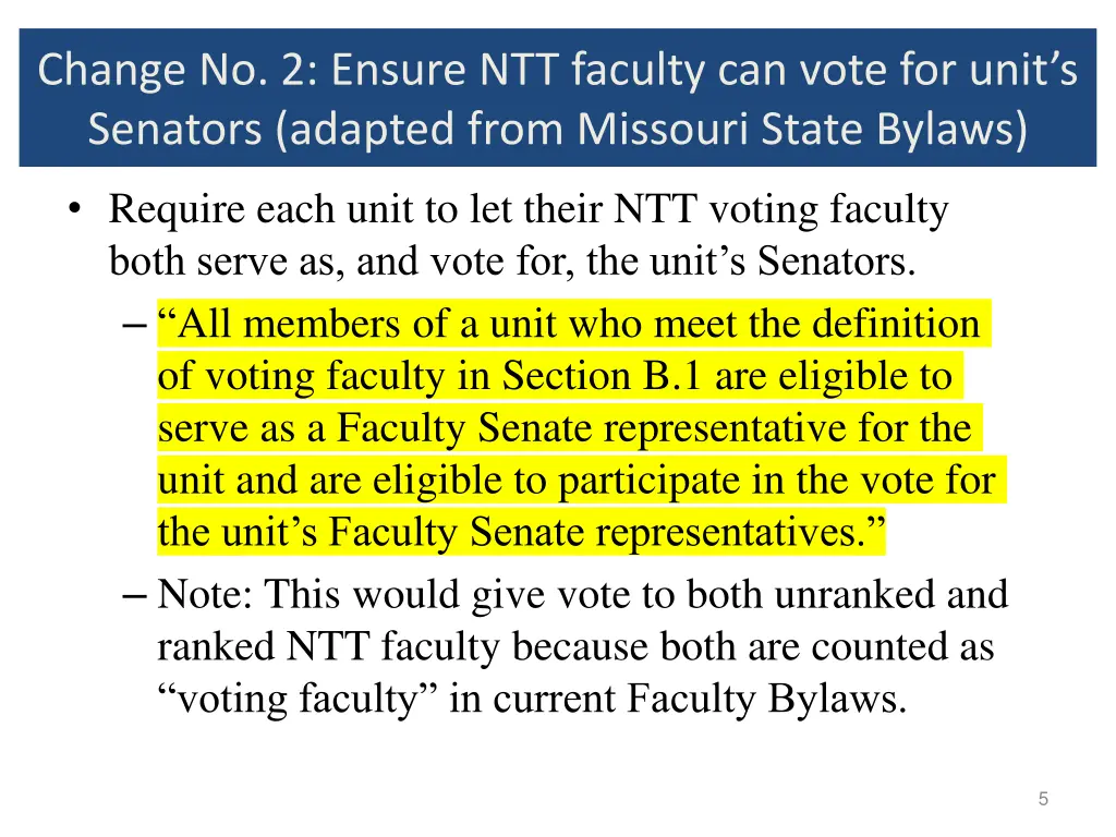 change no 2 ensure ntt faculty can vote for unit