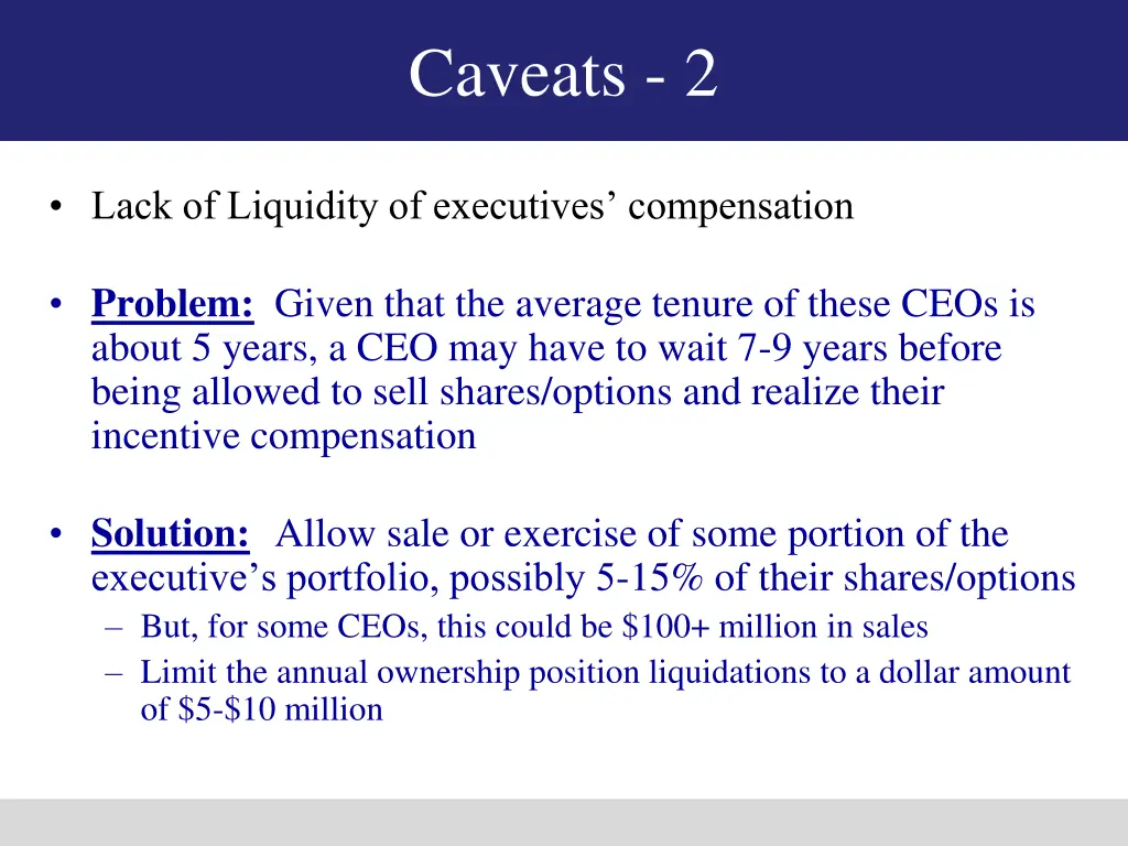 caveats 2