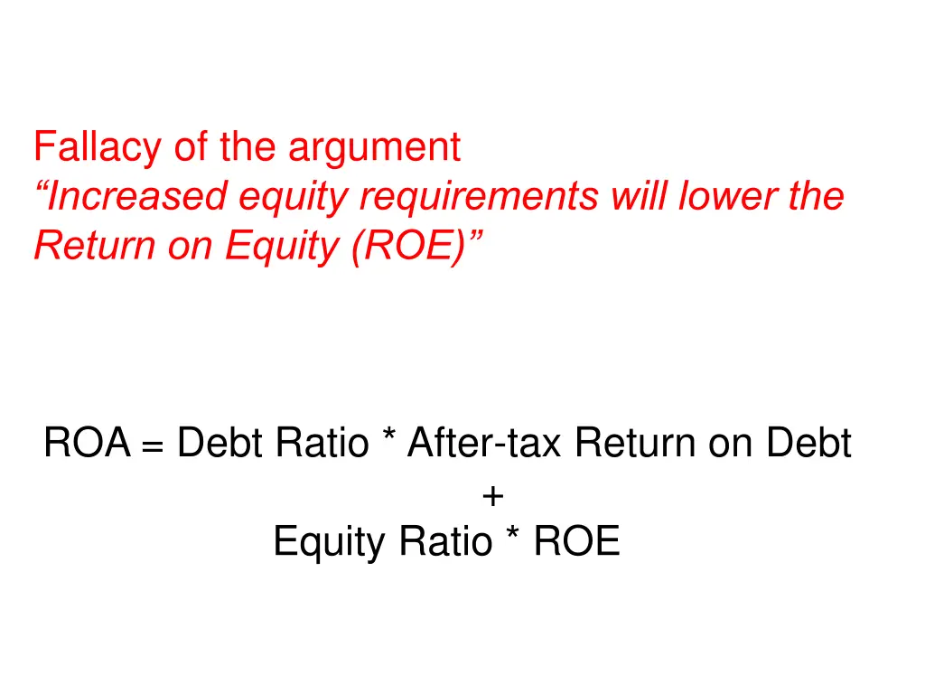 fallacy of the argument increased equity 1