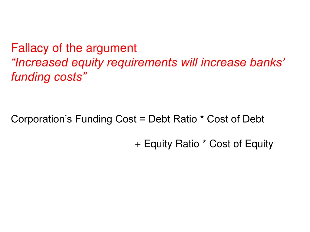 fallacy of the argument increased equity