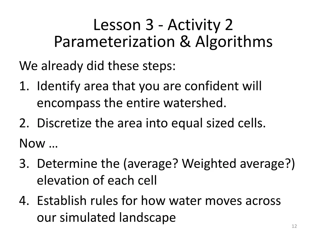 lesson 3 activity 2 parameterization algorithms 2