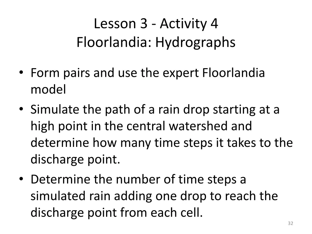 lesson 3 activity 4 floorlandia hydrographs