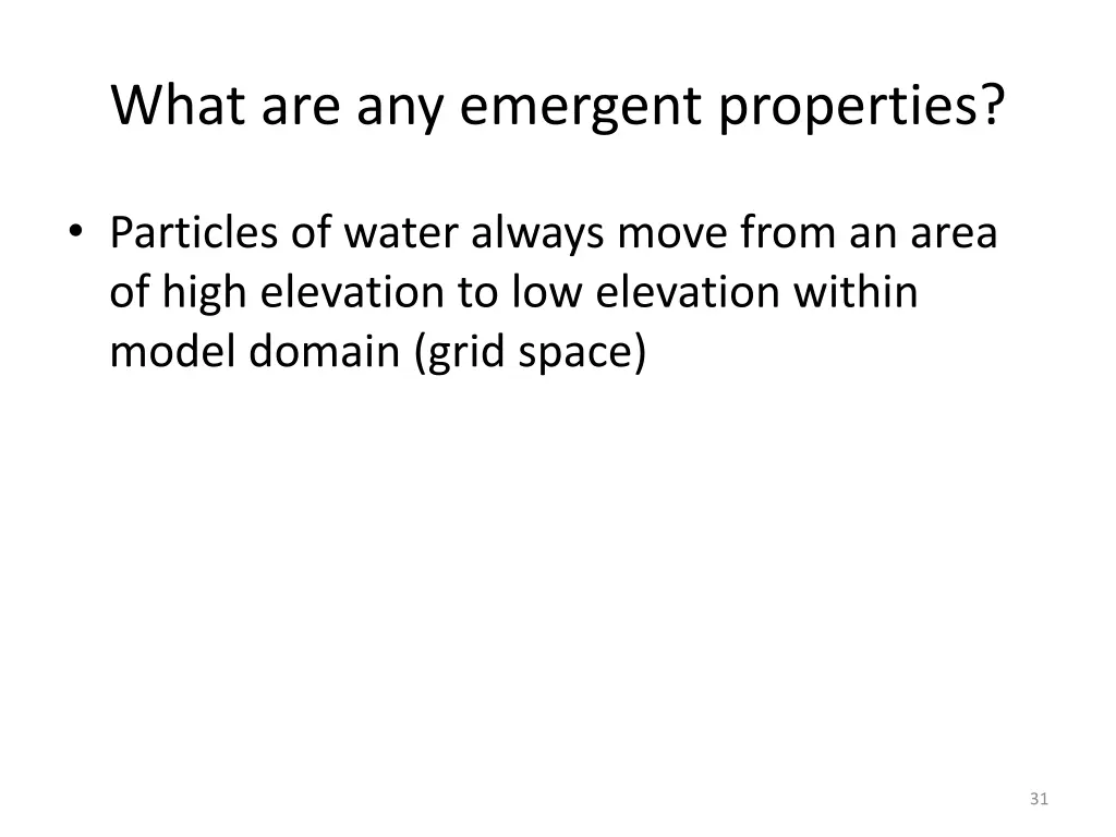 what are any emergent properties 1