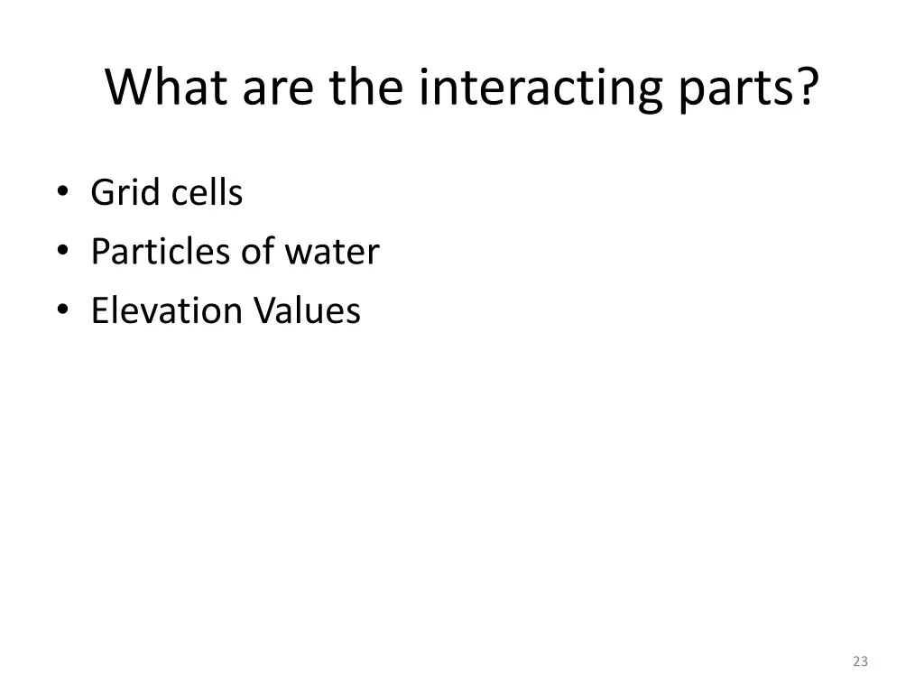 what are the interacting parts 1