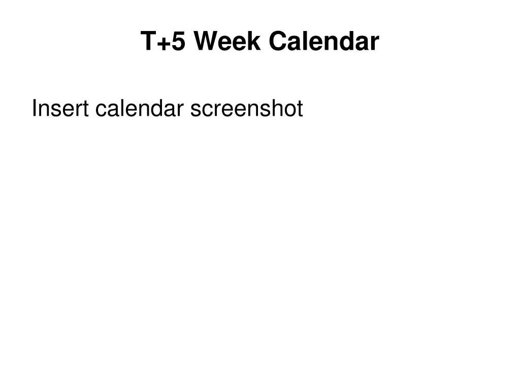 t 5 week calendar