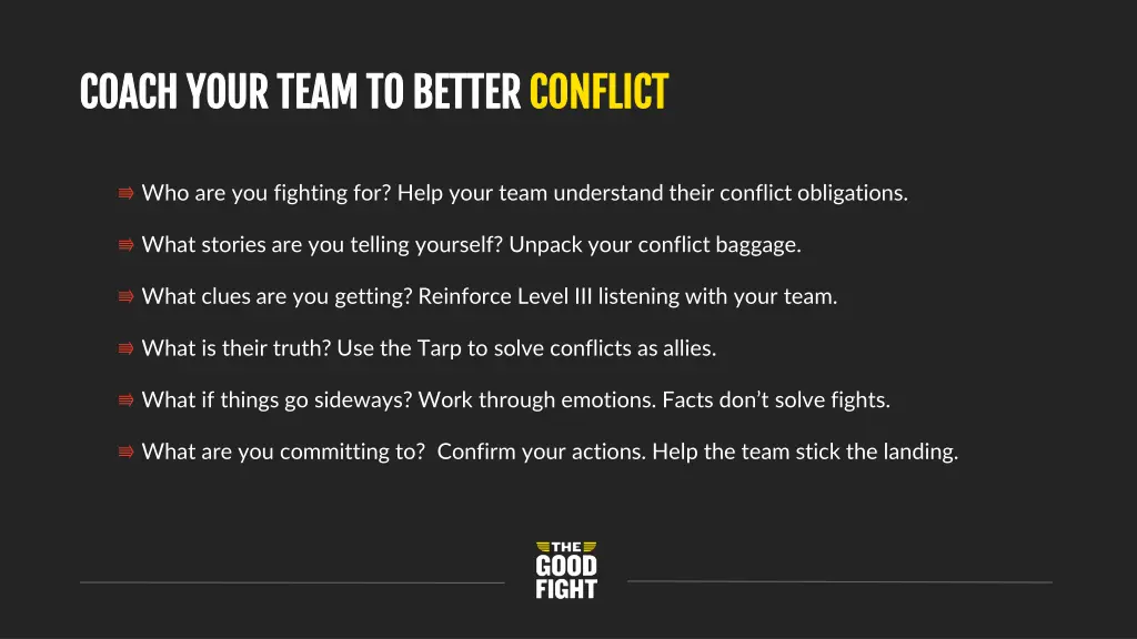 coach your team to better coach your team