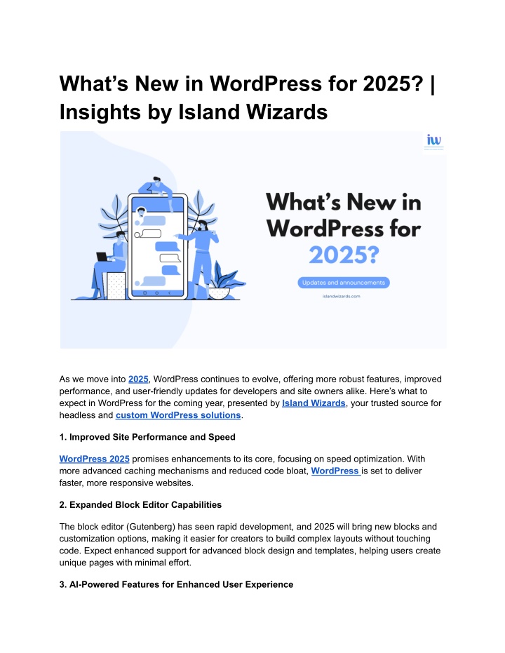 what s new in wordpress for 2025 insights