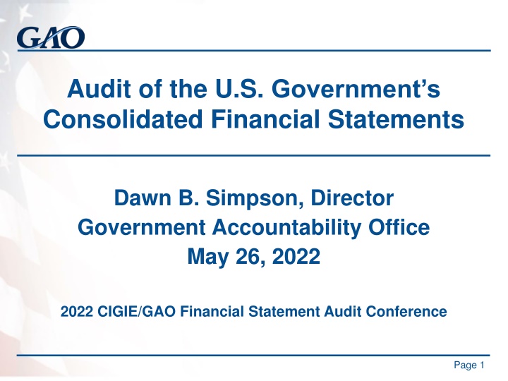 audit of the u s government s consolidated