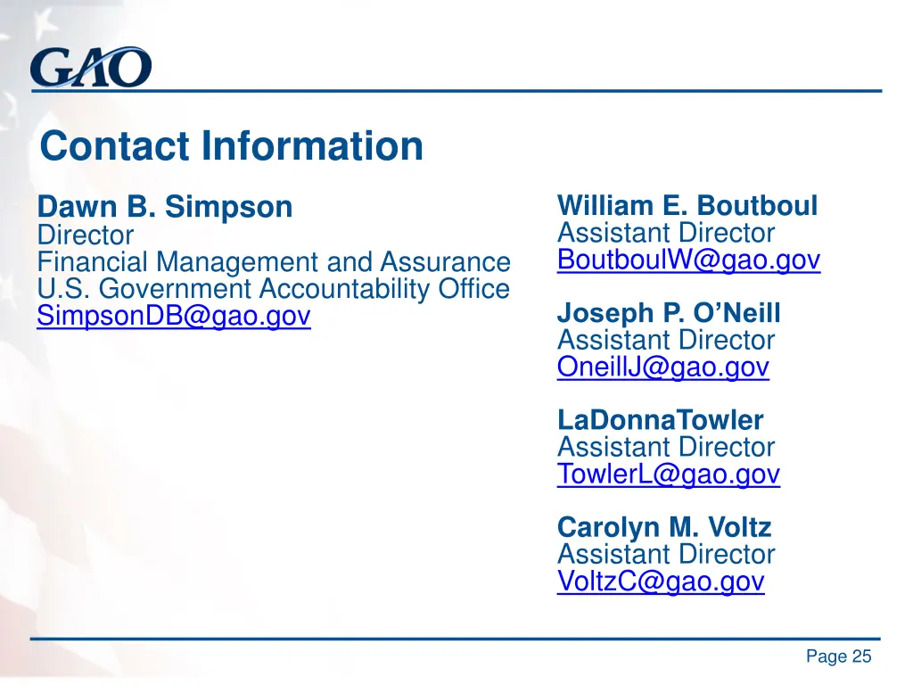 contact information