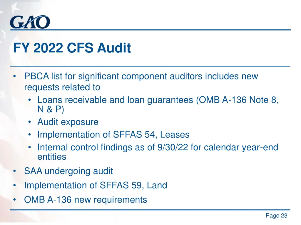 fy 2022 cfs audit