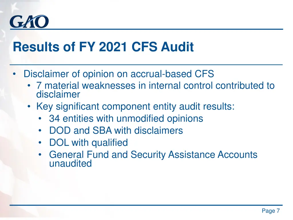 results of fy 2021 cfs audit 1