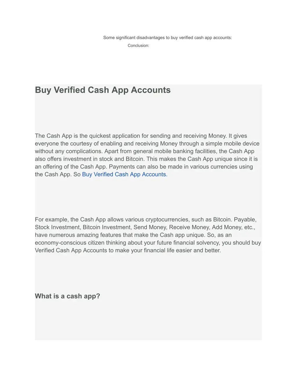 some significant disadvantages to buy verified