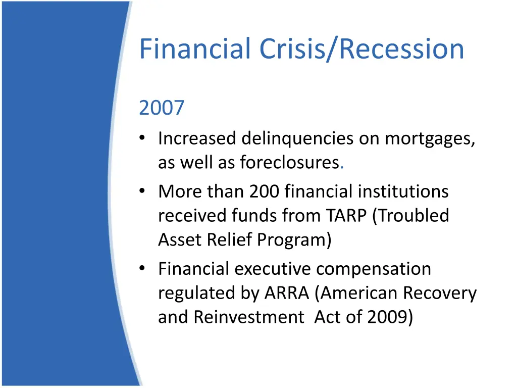 financial crisis recession