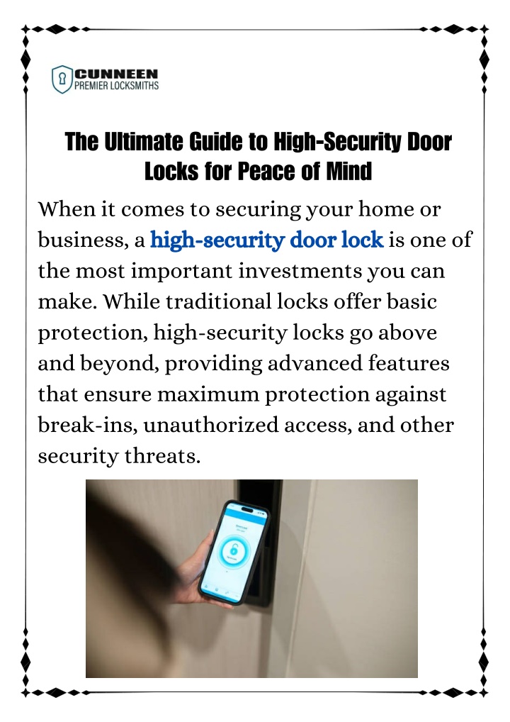 the ultimate guide to high security door locks