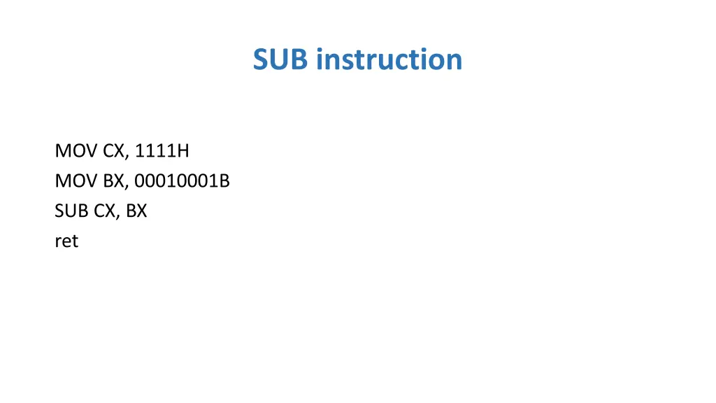 sub instruction 2