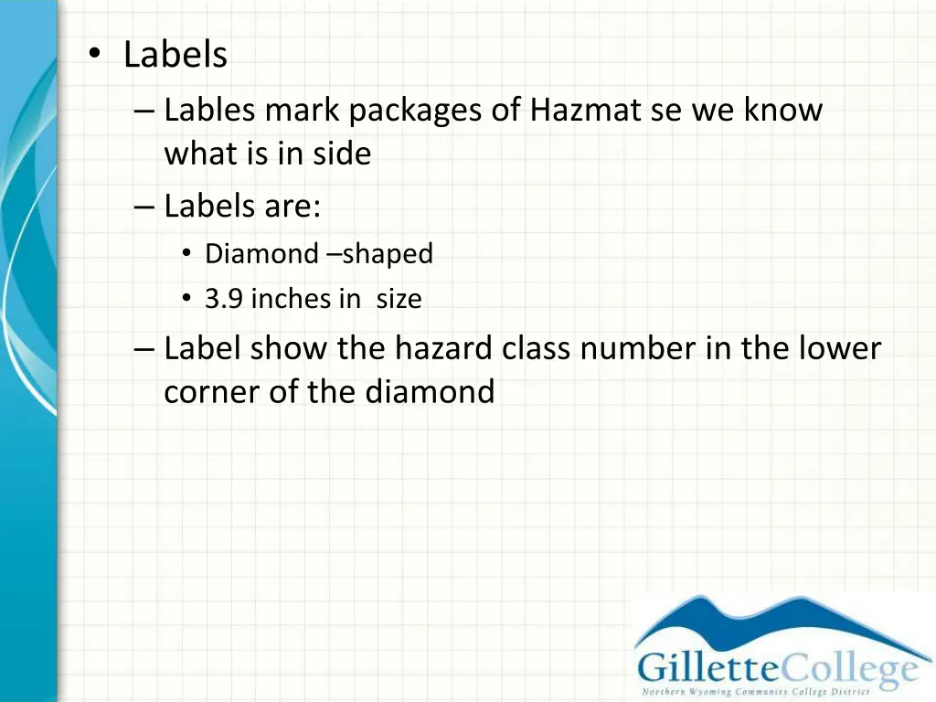 labels lables mark packages of hazmat se we know