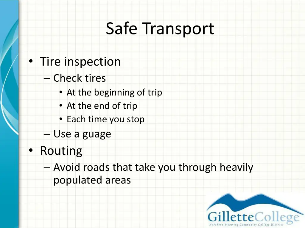 safe transport