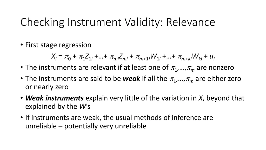 checking instrument validity relevance