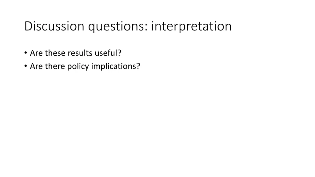 discussion questions interpretation 1