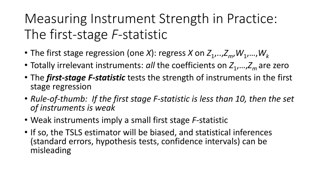 measuring instrument strength in practice