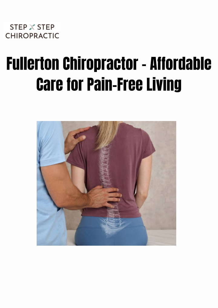 fullerton chiropractor affordable care for pain