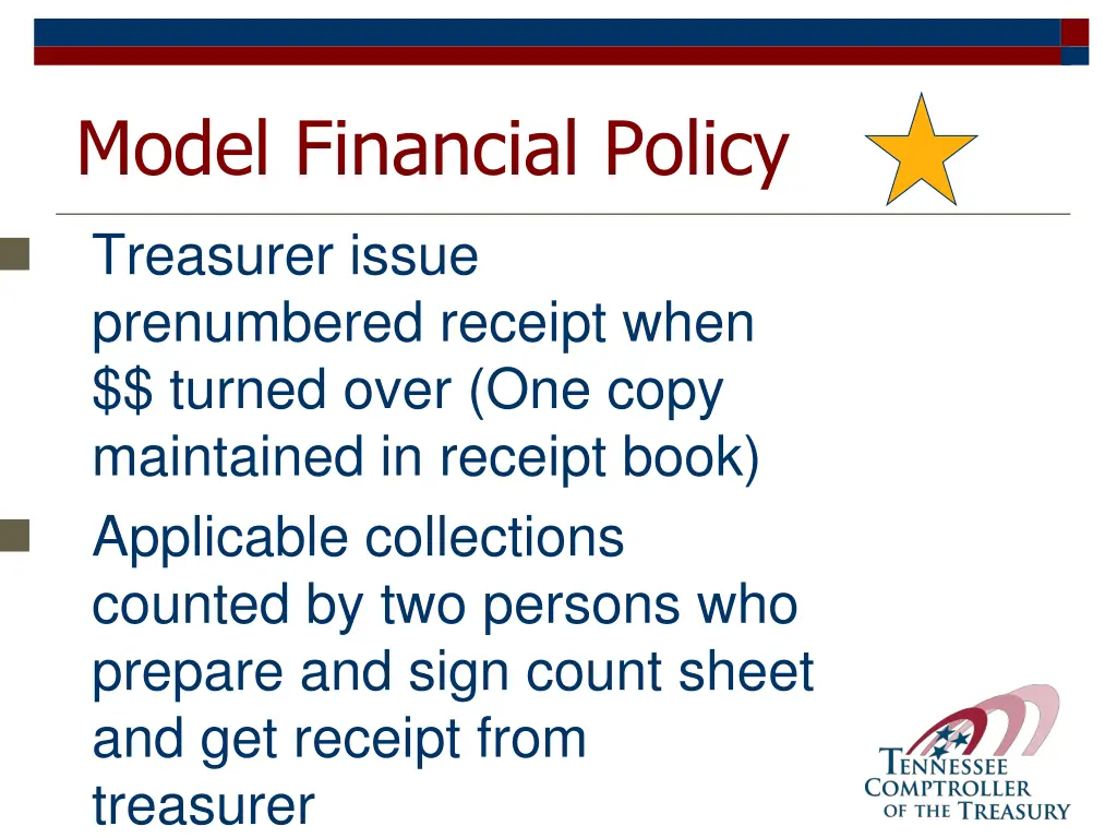 model financial policy 1