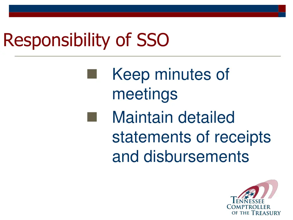 responsibility of sso 1