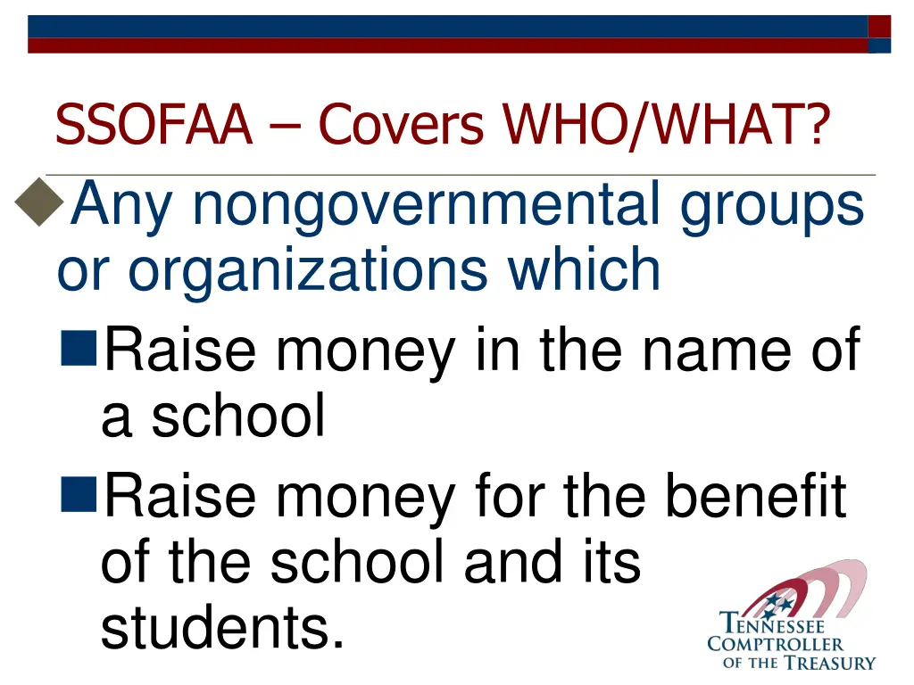 ssofaa covers who what any nongovernmental groups