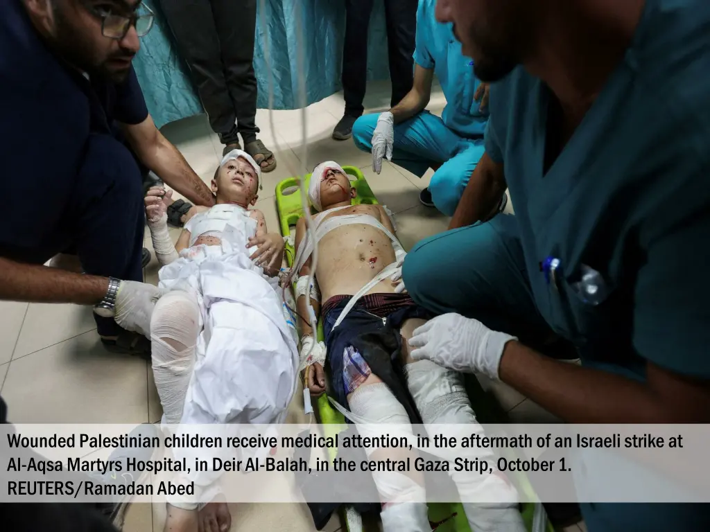 wounded palestinian children receive medical