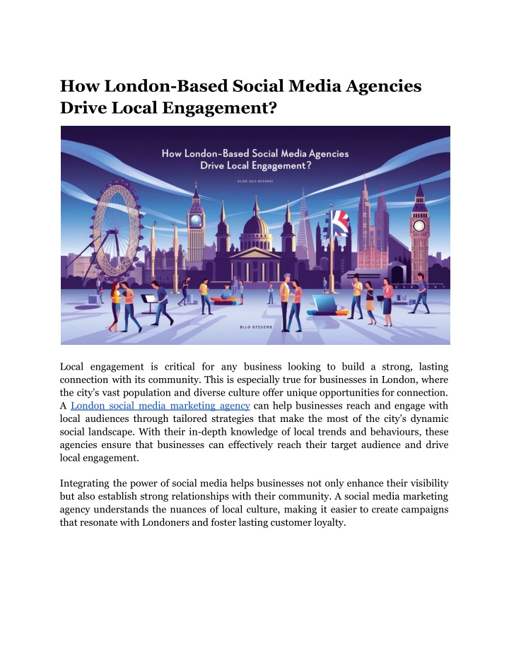 how london based social media agencies drive