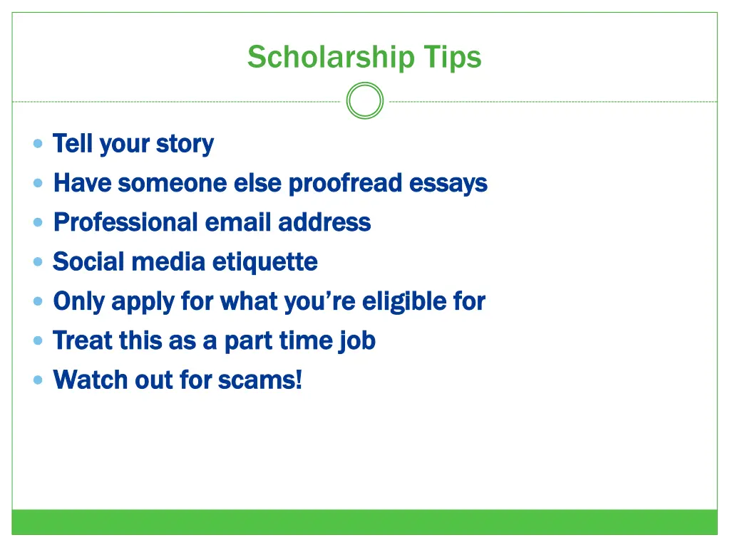 scholarship tips