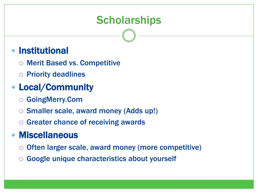 scholarships