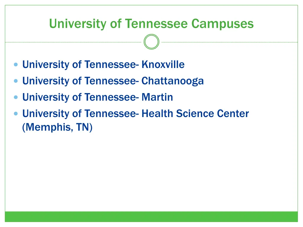 university of tennessee campuses