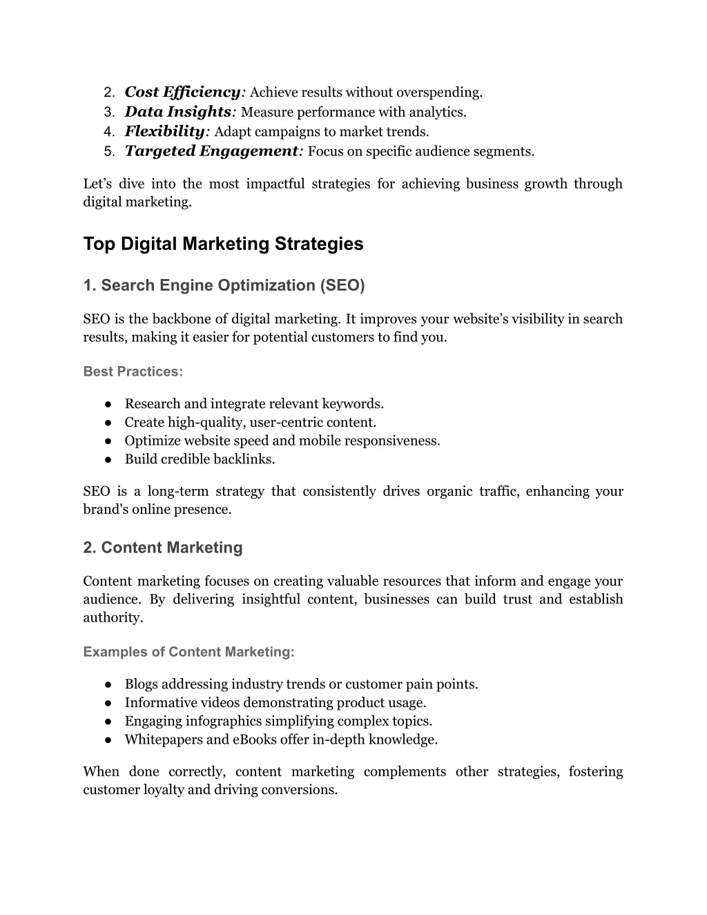 2 cost efficiency achieve results without
