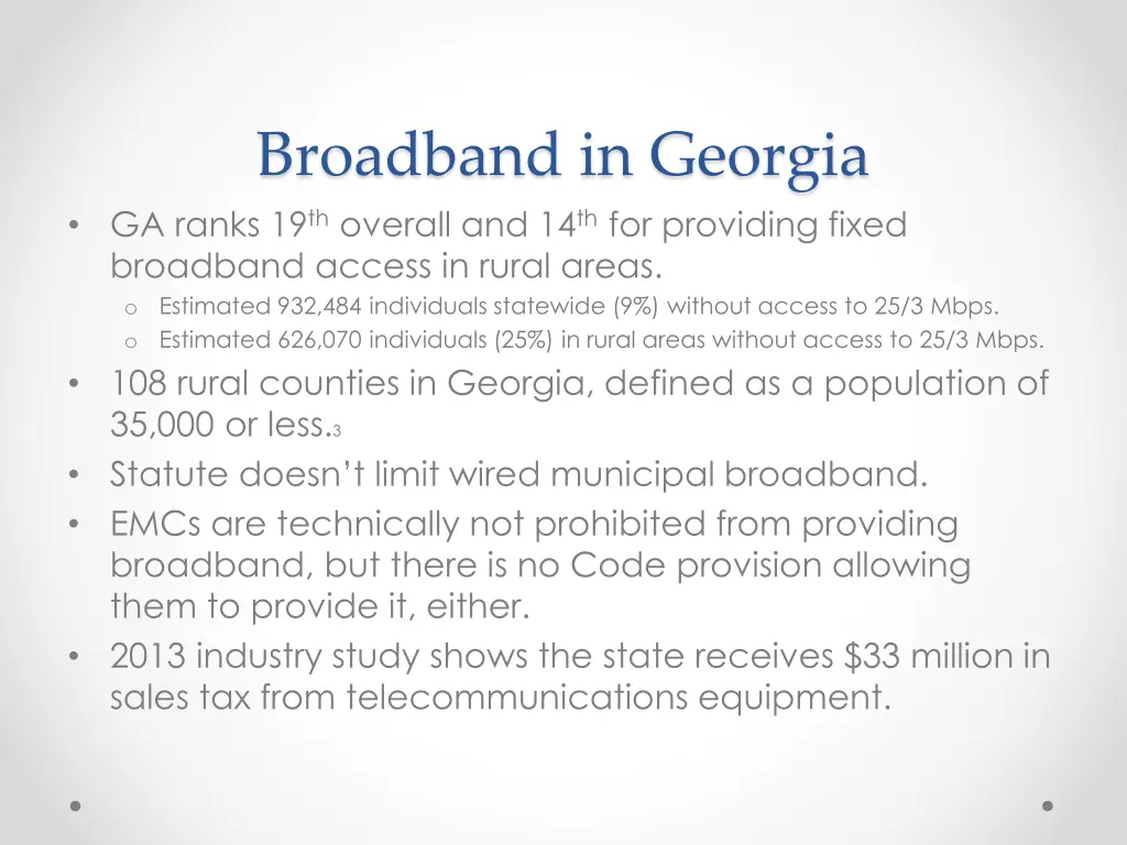 broadband in georgia ga ranks 19 th overall