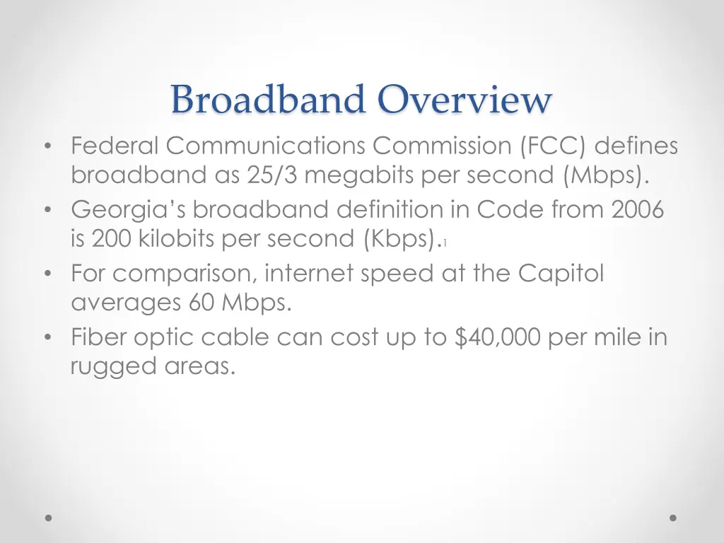 broadband overview federal communications