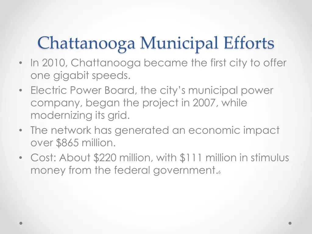 chattanooga municipal efforts in 2010 chattanooga