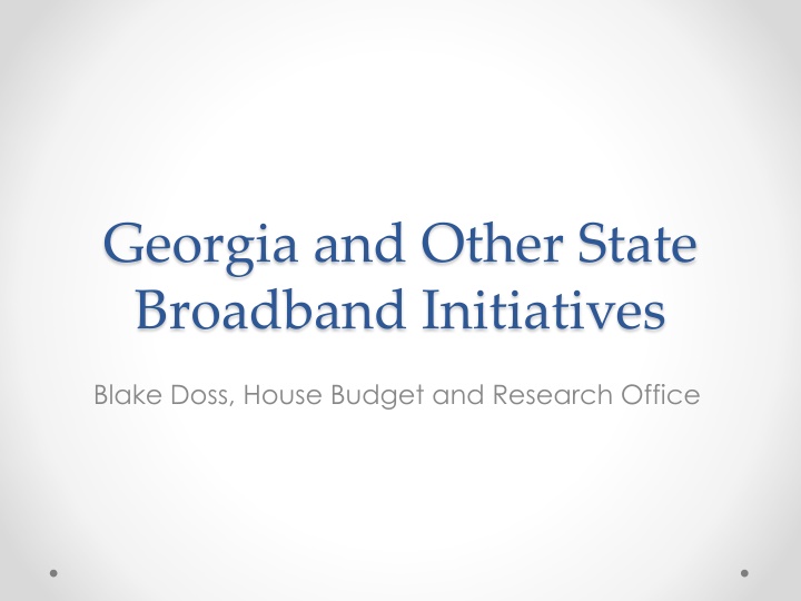 georgia and other state broadband initiatives