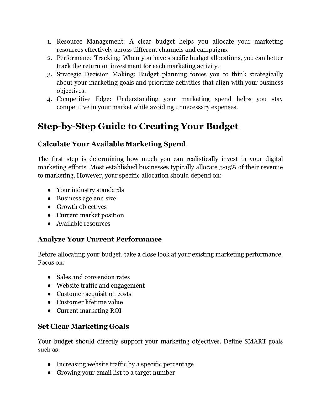 1 resource management a clear budget helps
