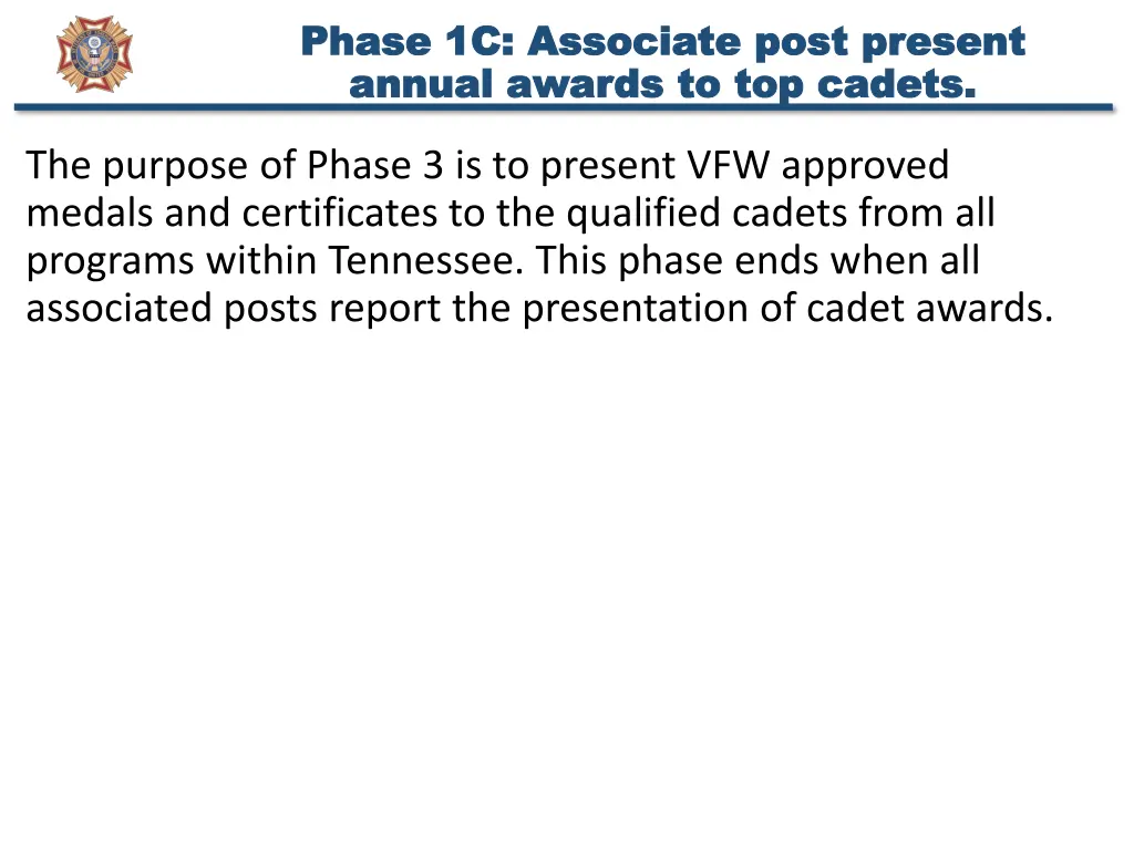 phase 1c associate post present phase