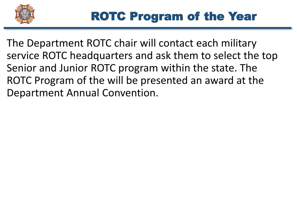 rotc program of the year rotc program of the year