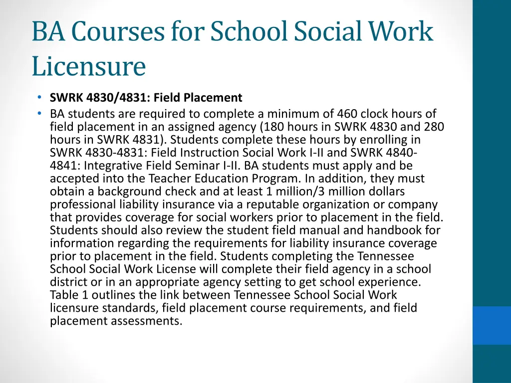 ba courses for school social work licensure 3